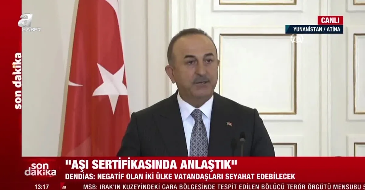Dışişleri Bakanı Mevlüt Çavuşoğlu: Yunanistan ile aşıların karşılıklı tanınması kararı aldık