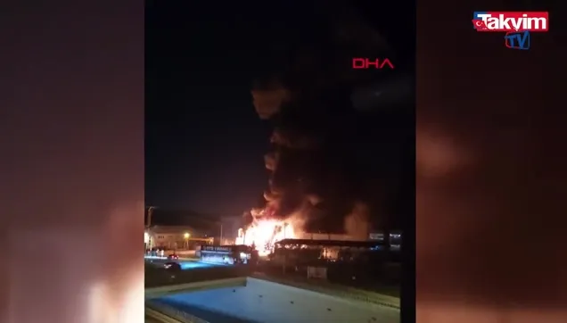 Arnavutköy'de kauçuk fabrikasında yangın!