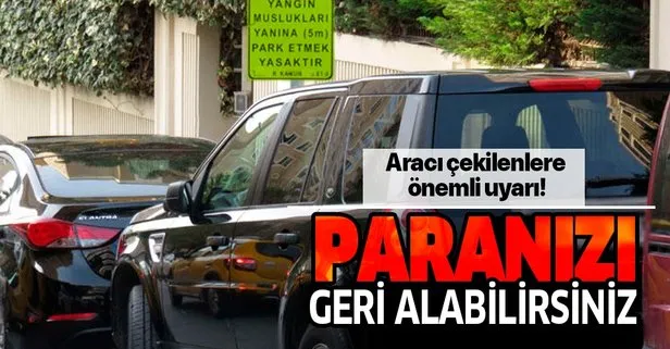 araclari cekilenlere onemli uyari