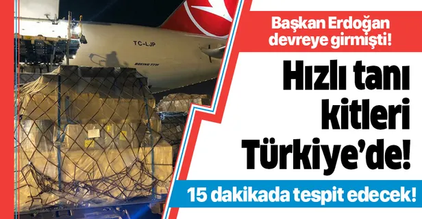 Çin'den alınan hızlı tanı kitleri Türkiye'de!