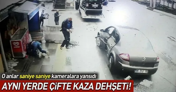 Ankara’da yaşanan inanılmaz kaza saniye saniye kameralara yansıdı