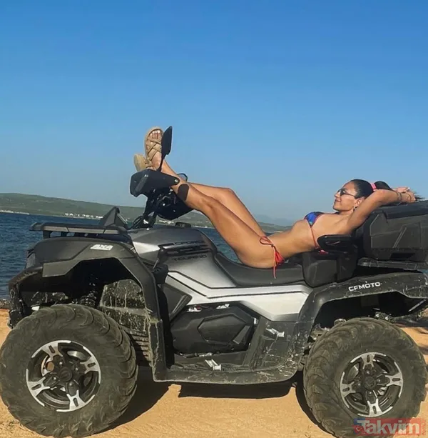 Selin Yeninci renkli bikinisiyle atv üzerinde sere serpe! Bir Zamanlar Çukurova'dan çıktı bambaşka biri oldu 'sen de soyundun' - 9