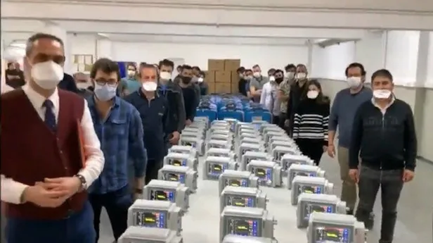 Yerli solunum cihazlarının seri üretimine başlandı! İlk görüntüler geldi!-2