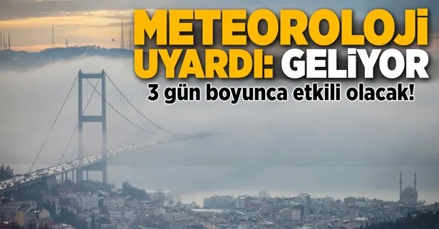 Marmara’da sisin 3 gün daha devam etmesi bekleniyor