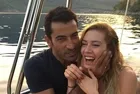 Kenan İmirzalıoğlu ve Sinem Kobal Çeşme'de aşka geldi! Denizde romantik anlar...