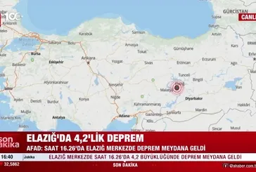 SON DAKİKA: Elazığ’da 4.2 şiddetinde deprem!
