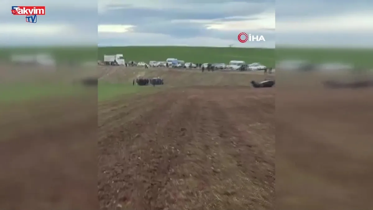 Diyarbakır'da araçlar tarlaya uçtu: 5 yaralı