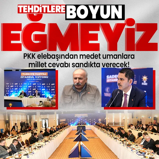 Son dakika: Cumhur İttifakının İBB adayı Murat Kurumdan PKK elebaşı Mustafa Karasuya tepki: Tehditlere boyun eğmedik, asla eğmeyeceğiz