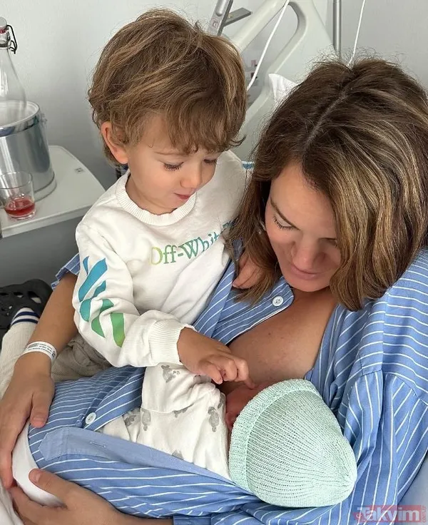 Eşiyle hastane pozları ortaya çıktı! 3 yılda 2 çocuk! Merih Demiral'ın ikinci çocuğunu gören gözlerine inanamıyor! - 6