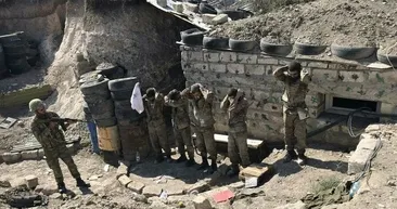 Cephe hattından sıcak görüntü: Ermenistan askerleri teslim oluyor! Beyaz bayrak salladılar