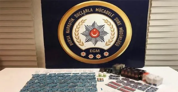 Bursa’da uyuşturucu operasyonu! Binlerce uyuşturucu hap ele geçirildi