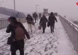 Beylikdüzü’nde kar yağışı