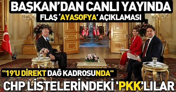Başkan Erdoğan'dan canlı yayında açıklamalar