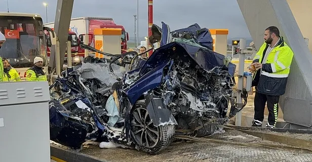 Kınalı gişelerinde ölümlü kaza: Facia anı kamerada