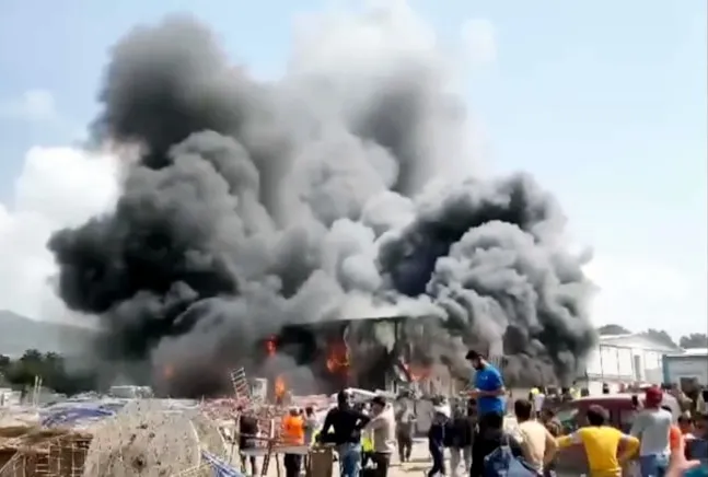 Konteynerde yangın!