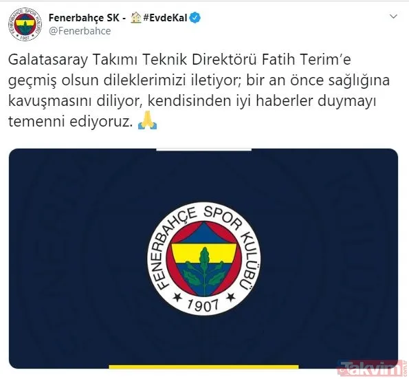 Corona virüse yakalanan Fatih Terim'e destek mesajları: Nefesim daralıyor - 7