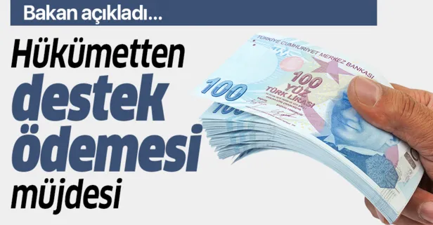 Hükümetten destek ödemesi müjdesi