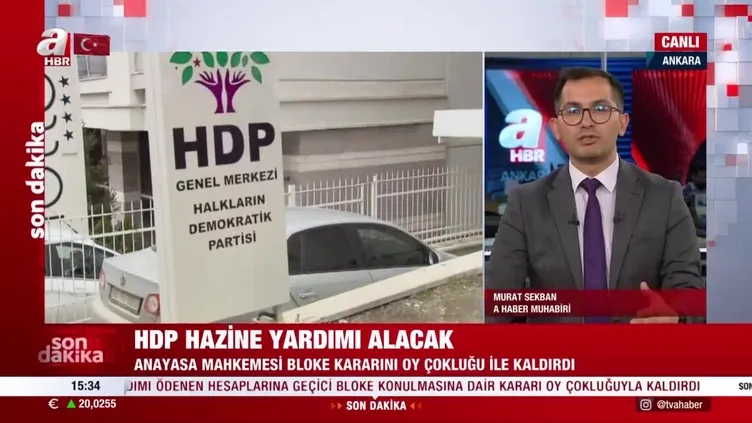 AYM, HDP’nin Hazine yardımı blokesi kaldırdı