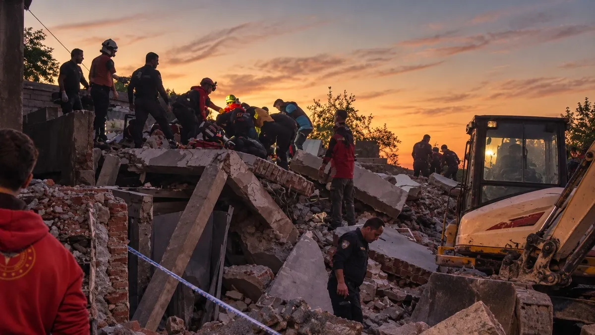 Zonguldak'ta 3 katlı bina çöktü! 1 ölü, 1 yaralı