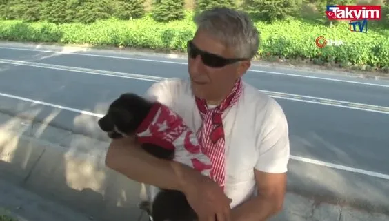 Türkiye Kupası finaline yavru köpeği ile geldi!