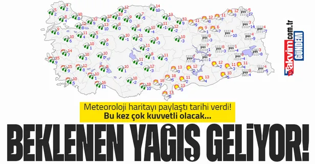 HAVA DURUMU | Kuvvetli yağış sonunda geliyor! Meteoroloji duyurdu: Türkiye'yi etkisi altına alacak | 22-26 Ocak 2023