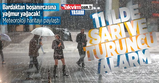HAVA DURUMU | Meteoroloji'den 11 ile sarı ve turuncu kodlu uyarı! Bugün hava nasıl olacak? | 11 Ocak 2023 hava durumu