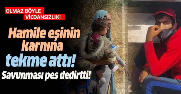 Böyle vicdansızlık görülmedi! Hamile eşinin karnına tekme atıp Bağırdığı için dövdüm dedi...