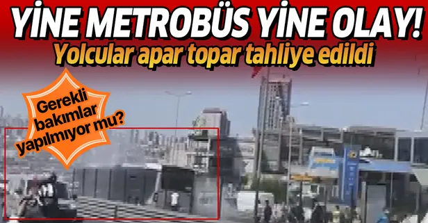 Son dakika: Avcılar'da metrobüsten duman yükseldi! Araçtaki yolcular tahliye edildi