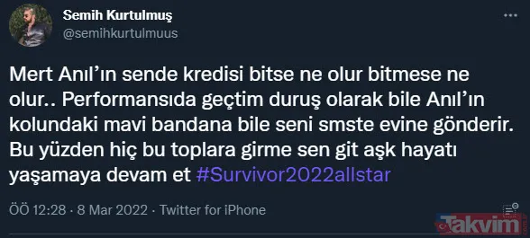 Survivor Mert'e altından kalkamayacağı sözler 'seni evine gönderir bitse ne olur bitmese ne olur' Sevgilisi Sude Burcu ile... - 6