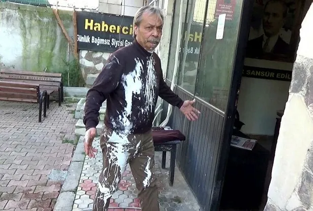 Basın özgürlüğü nidaları atan CHP'nin, Gençlik Kolları üyesinden bir grup yerel gazeteye saldırdı-3