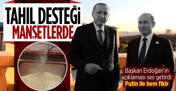 Başkan Erdoğan'ın Putin'e tahıl desteği ses getirdi: Rus basını manşetlerine taşıdı