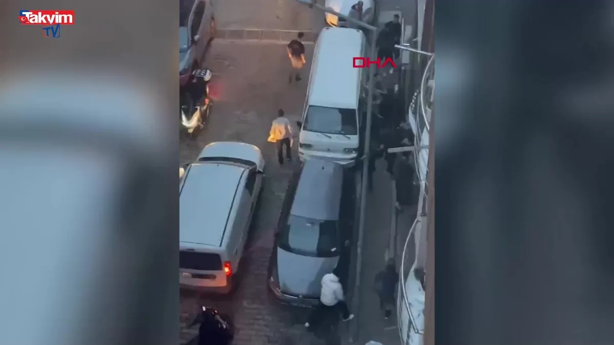 Kağıthane’de park yeri kavgası kamerada!