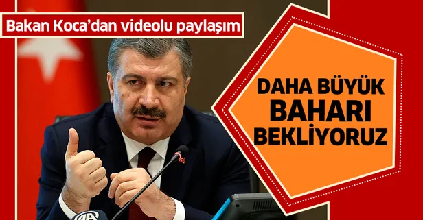 Sağlık Bakanı Fahrettin Koca'dan vatandaşlara 'evde kal' çağrısı: Biz daha büyük bahar bekliyoruz