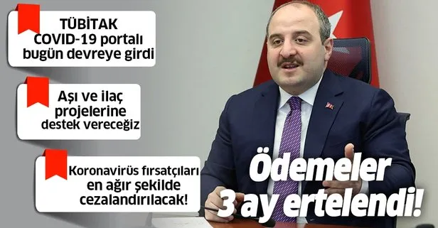 Bakan Varank: KOBİ'lerin ödemelerini 3 ay erteledik
