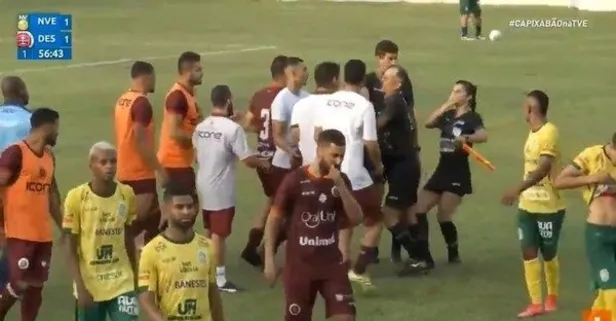 Teknik direktör kadın hakeme kafa attı! Brezilya'da skandal