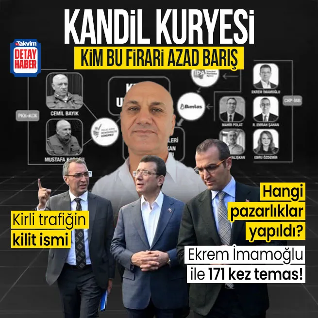 Kandil Uzlaşısının firari ismi Azad Barış! Kirli trafikte kili rol oynadı: Ekrem İmamoğlu ile ne ilişkisi var?