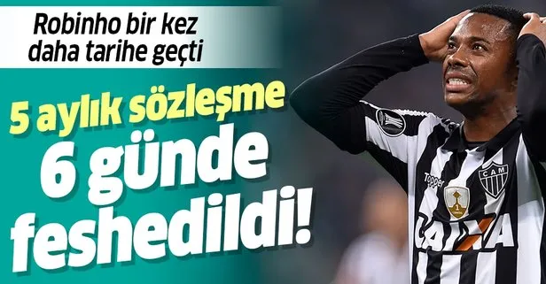 Son dakika: Robinho bir kez daha tarihe geçti: Sözleşmesi 6 günde feshedildi!