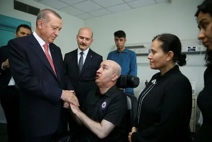 Cumhurbaşkanı Erdoğan’dan gazilere moral ziyareti