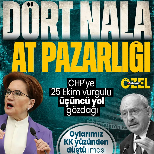 Dört nala at pazarlığı! İYİ Partili Kürşad Zorludan CHPye 25 Ekim vurgulu üçüncü yol gözdağı: Oyların düşmesini Kılıçdaroğluna bağladı
