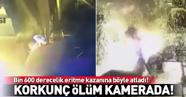 Samsun'da korkunç ölüm! 1600 derecelik eritme kazanına böyle atladı