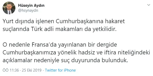 Son dakika: Başkan Erdoğan'dan Fransız Le Point dergisine suç duyurusu!-1