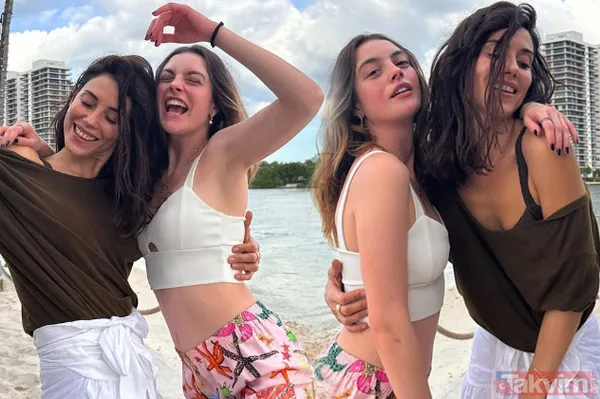 Cansu Dere İle Melis Sezen'in Miami Çıkarmasının Ardından Sezen Bu Kez De Kerem Bürsin'le Bir Araya Geldi.