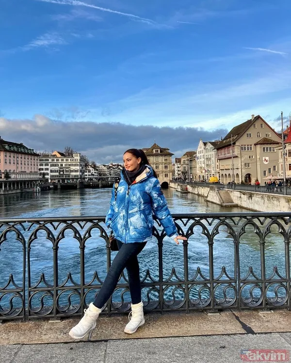 Fahriye Evcen Zürih pozlarıyla göz kamaştırdı "Zürih manzarası şimdi bir başka güzel" Kuruluş Osman'ın yıldızı Burak Özçivit'in güzeller güzeli eşi... - 5