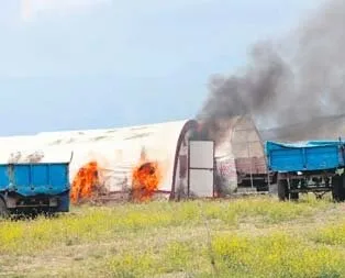 HDP mülteci çadırını yaktı