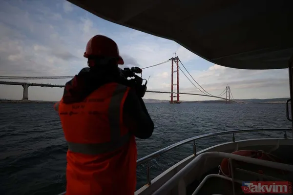 1915 Çanakkale Köprüsü 318 metre yükseklikten görüntülendi - 3