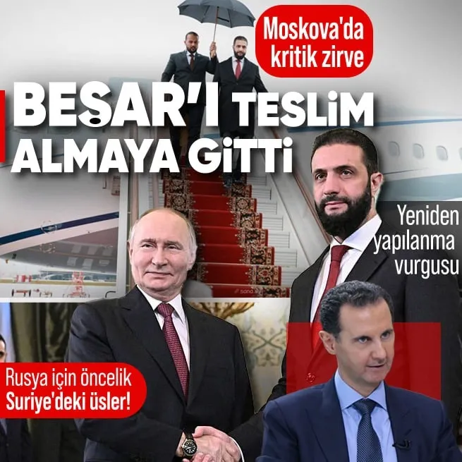 CANLI ANLATIM | Suriye Cumhurbaşkanı Ahmed Şara Kremlinde Putin ile görüştü: Gündem Esadın iadesi