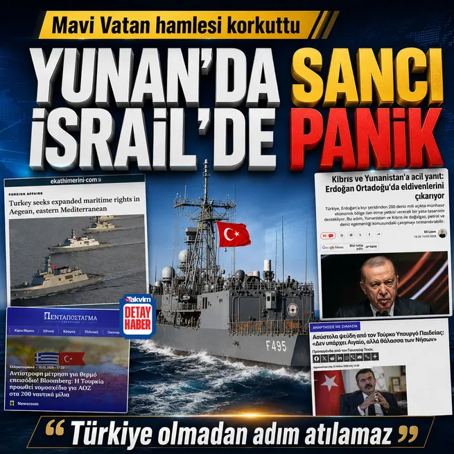 Mavi Vatan hamlesi Yunanistanı ve İsrail basınını panikletti
