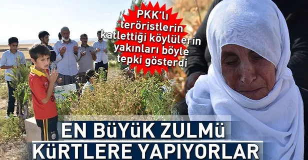 PKK’lı Teröristlerin katlettiği köylülerin yakınlarından tepki
