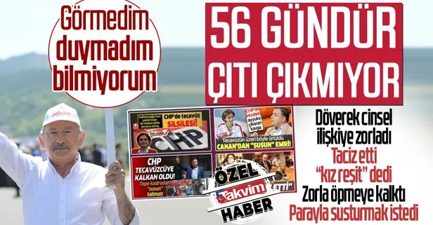 Kılıçdaroğlu’nun sesi çıkmıyor! Biz hatırlatalım: İşte CHP’de üzeri örtülmeye çalışılan taciz ve tecavüz vakaları