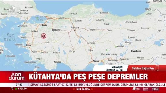 Kütahya Simav'da 4,5 büyüklüğünde deprem!